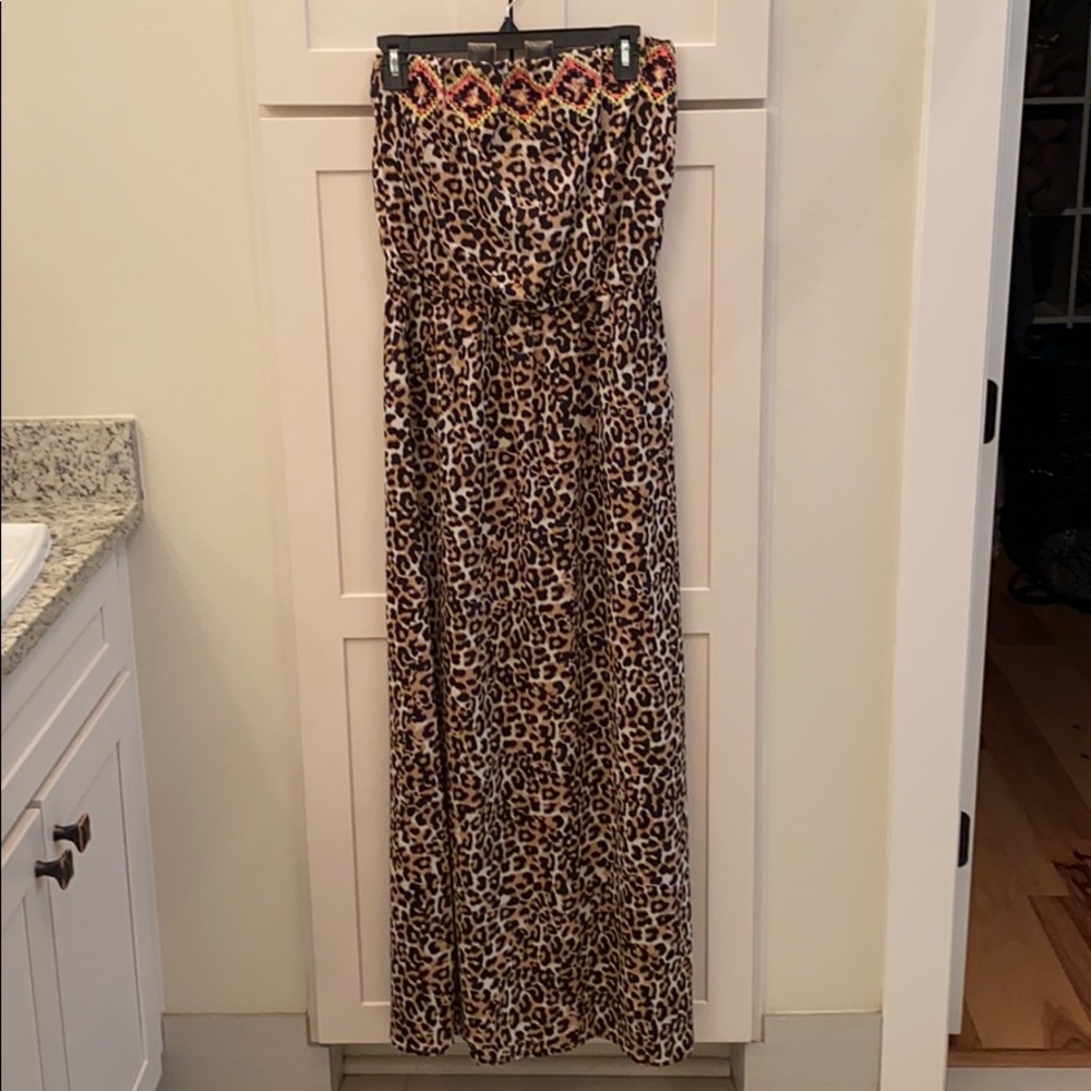 Cheetah print maxi dress